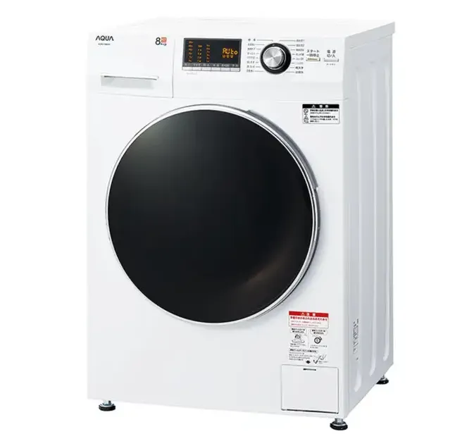 AQUA ドラム式洗濯機 ホワイト AQW-F8N-W [洗濯8.0kg /乾燥機能無 /左開き]
